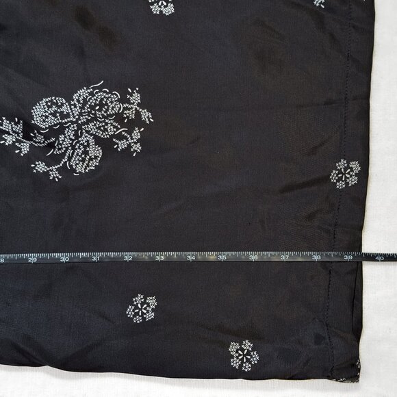 NWT Vintage 90s Y2K ESPRIT Black Satin Slip Dress Size 7/8 Whimsigoth Grunge - Picture 11 of 11